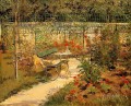 Bench in autumn Eduard Manet scenery